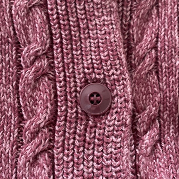 LL Bean 100% Cotton Cable Button Down Sweater XL - Picture 6 of 6